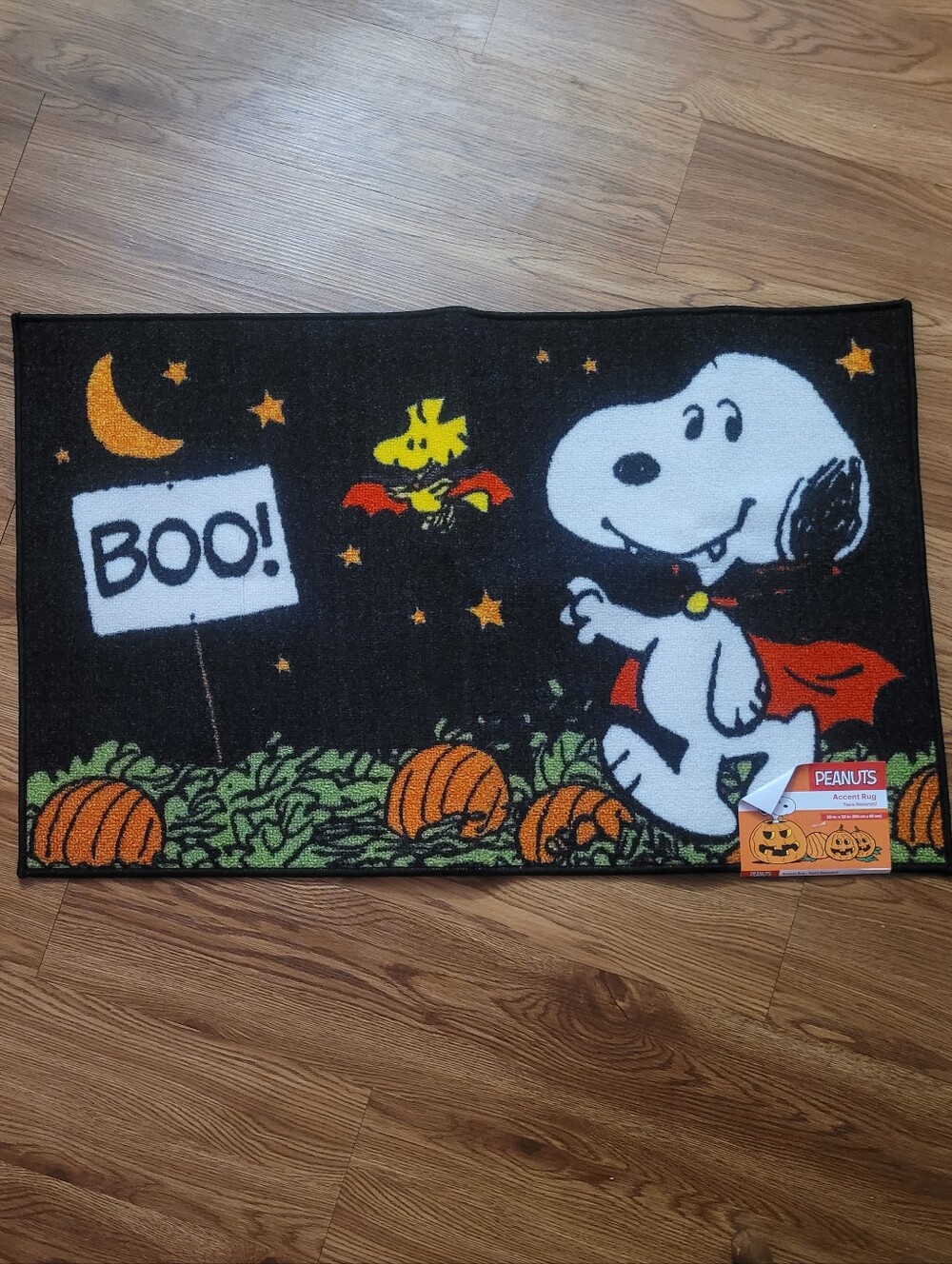 NWT Snoopy vampire mat rug bath kitchen welcome Halloween Peanuts